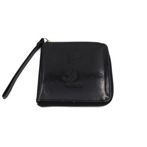 YSL black patent leather wallet